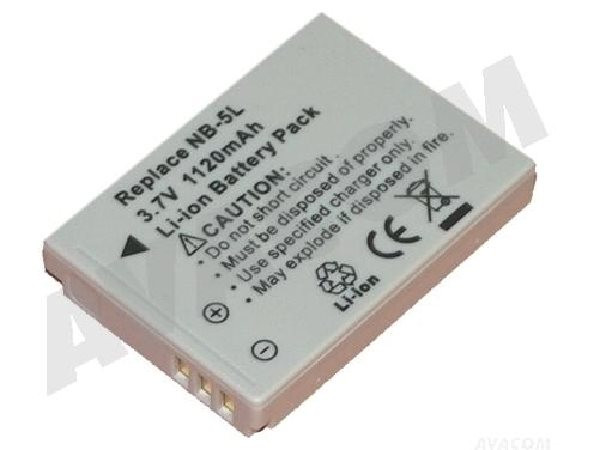 AVACOM Náhradní baterie Canon NB-5L Li-ion 3.7V 1120mAh 4.1Wh