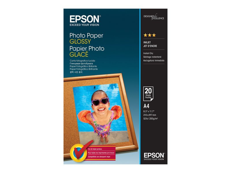 EPSON paper A4 - 200g/m2 - 20sheets -Photo Paper Glossy 