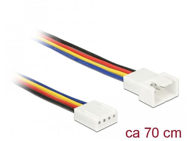 Delock Prodlužovací kabel PWM připojení ventilátoru 4 Pin 70 cm
