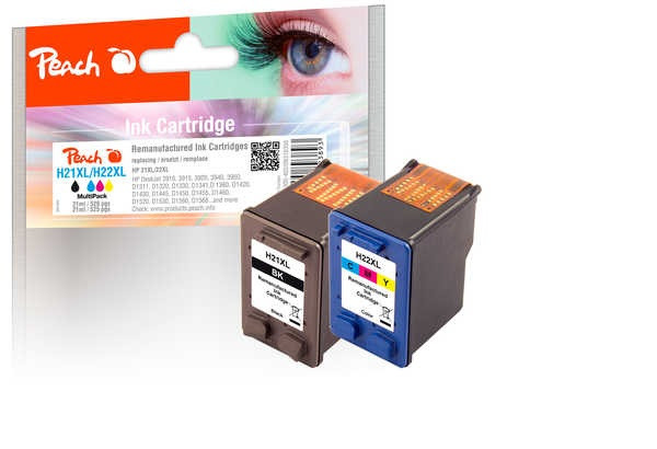 PEACH kompatibilní cartridge No 21XL / No 22XL MultiPack, 2x21ml