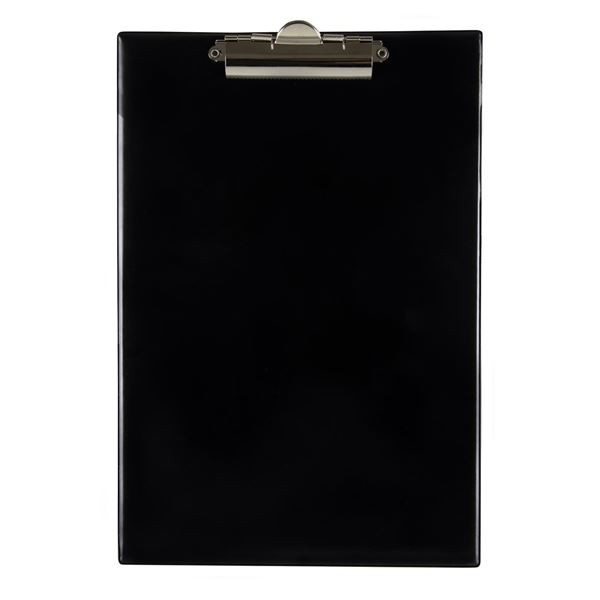 Psací podložka s klipem A4, 25 listů, černá