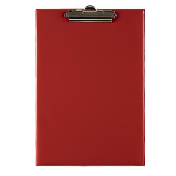 Psací podložka s klipem A4, 25 listů, červená