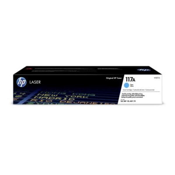 Toner HP 117A, W2071A, 700 str. , azurový