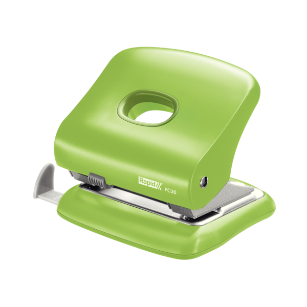 Stolní děrovačka Rapid FC30, 30 listů, světle zelená