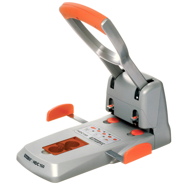 Rapid Velkokapacitní děrovačka Supreme HDC150, 150 listů, stříbrná/oranžová