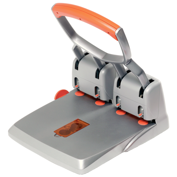 Rapid Velkokapacitní čtyřděrovačka Supreme HDC150/4, 150 listů, stříbrná/oranžová