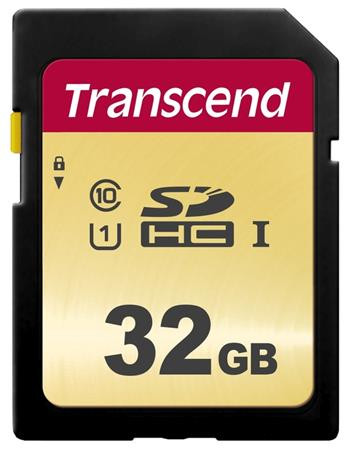 Transcend 32GB SDHC 500S (Class 10) UHS-I U1 (Ultimate) MLC paměťová karta, 95 MB/s R, 60 MB/s W