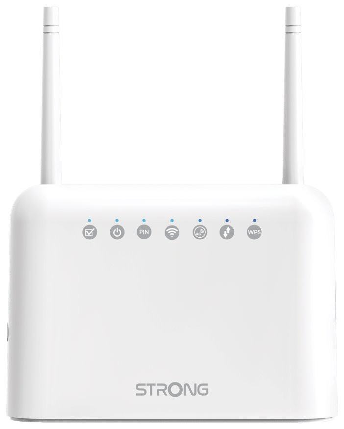 STRONG 4G LTE router 350/ Wi-Fi standard 802.11b/g/n/ 300 Mbit/s/ 2,4GHz/ 4x LAN/ 1x SIM slot/ bílý
