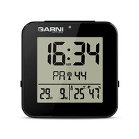 GARNI 138B - digitální budík s teploměrem a vlhkoměrem, černá