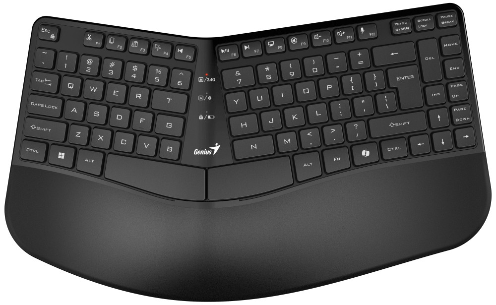 GENIUS Ergo KB-7000BT Wireless/ duální BT+2,4GHz/ Copilot/ USB/ černá/ CZ+SK layout