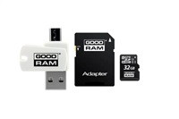 GOODRAM microSDHC karta 32GB M1A4 All-in-one (R:100/W:10 MB/s), UHS-I Class 10, U1 + Adapter + OTG card reader/čtečka