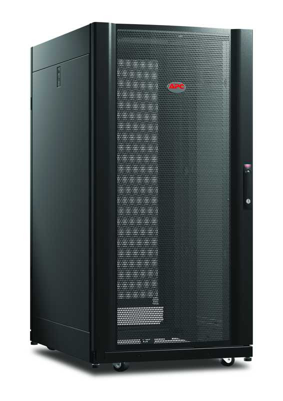 APC NetShelter AV 24U 600mm Wide x 825mm Deep Enclosure with Sides and 10-32 Threaded Rails Black