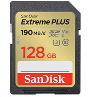 SanDisk SDXC karta 128GB Extreme PLUS (190 MB/s Class 10, UHS-I U3 V30)