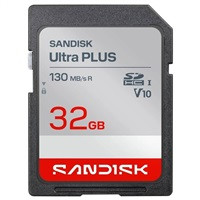 Sandisk Ultra PLUS SDHC karta 32GB UHS-I,V10, U1, C10, (130MB/s)
