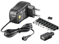 Goobay Univerzální napájecí adaptér 230V/3-12V stejnosměrný 1500mA