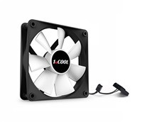 1stCOOL ventilátor SILENT, 12 cm Black/White 3pin/Molex