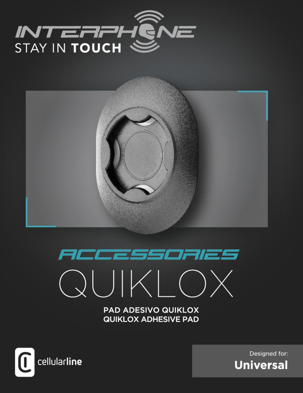 Interphone adhezivní základna pro Quiklox držáky
