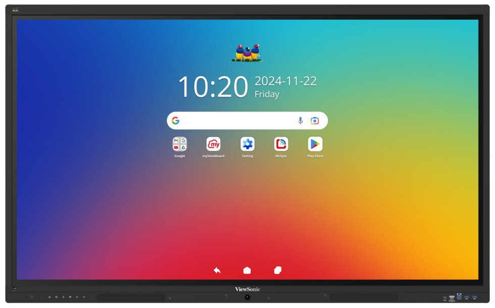 ViewSonic IFP 55" 4K Android 16 EDLA, 64 dotyk.bodů IR, 8G/128GB, HDMI,VGA,DP,USB-A/B/C,RJ45,RS232,PIR sensor,subwoofer