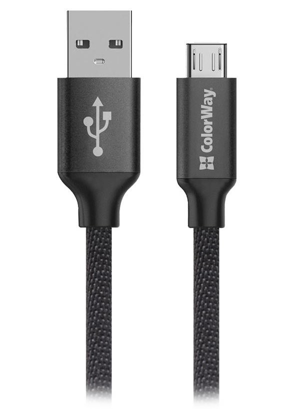 Colorway Datový Kabel Usb / Micro Usb/ 2m/ 2.4A/ Černý