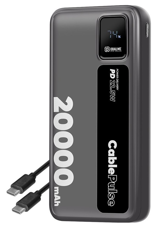 OBAL:ME CablePulse Powerbanka 20000mAh 22,5W Black