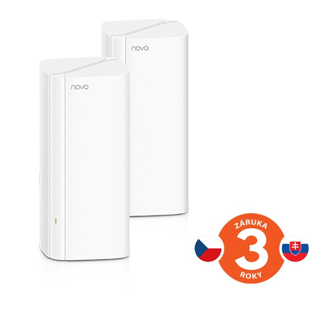 Tenda Nova EX12 (2-pack) WiFi6 AX3000 Mesh Gigabit system, 6xGLAN/GWAN, WPA3, VPN, CZ aplikace