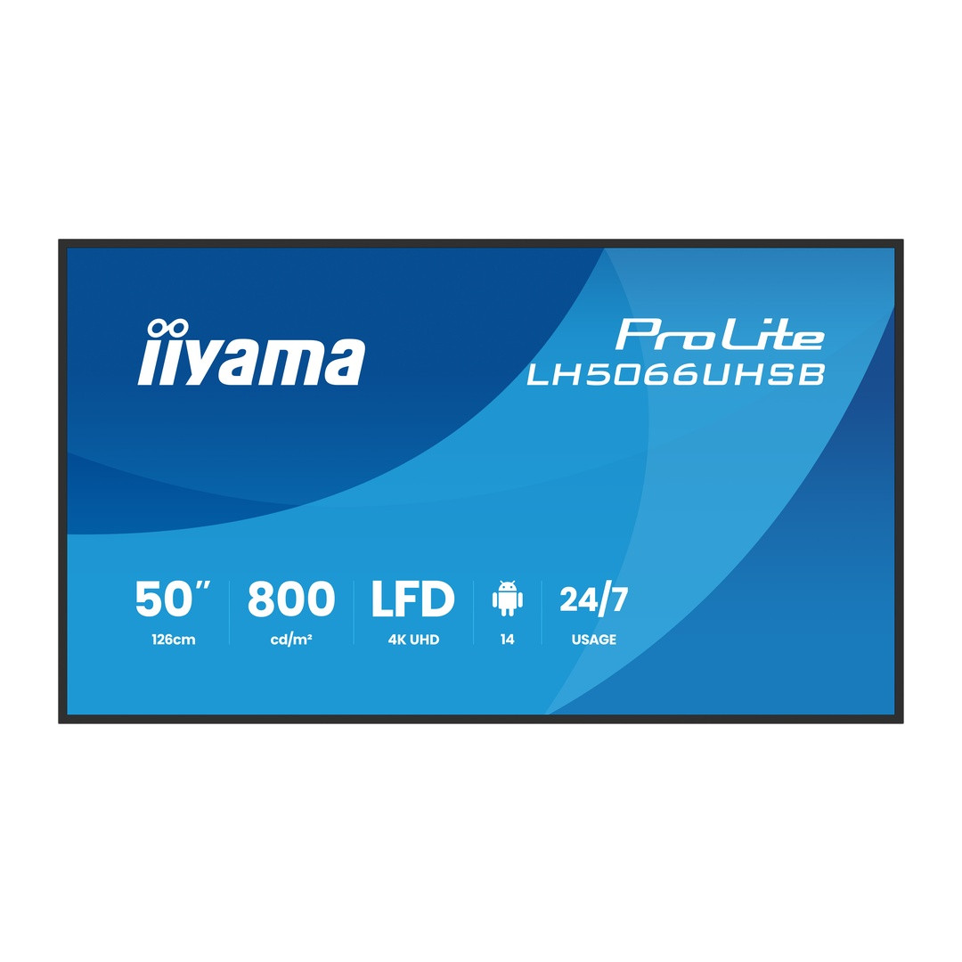 50" iiyama LH5066UHSB-B1AG:VA,4K UHD,IPX5,DP-out