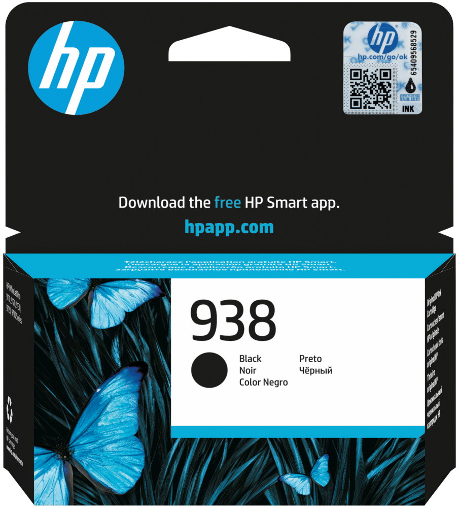 HP 938 Černá originální inkoustová kazeta