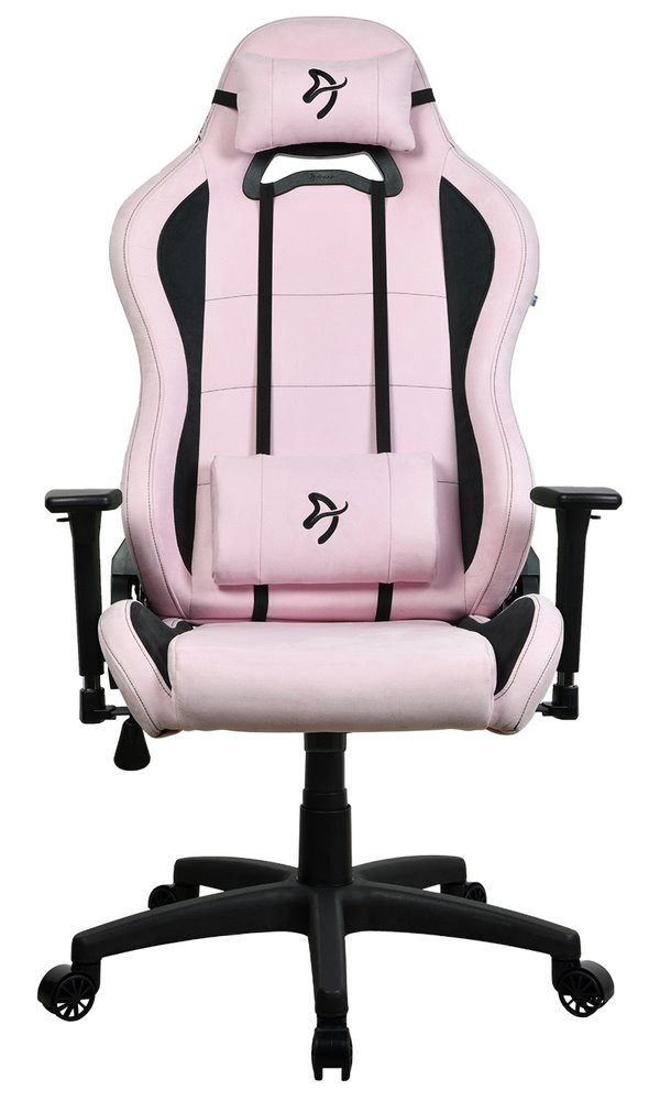 AROZZI herní židle TORRETTA SuperSoft/ látkový povrch/ růžová