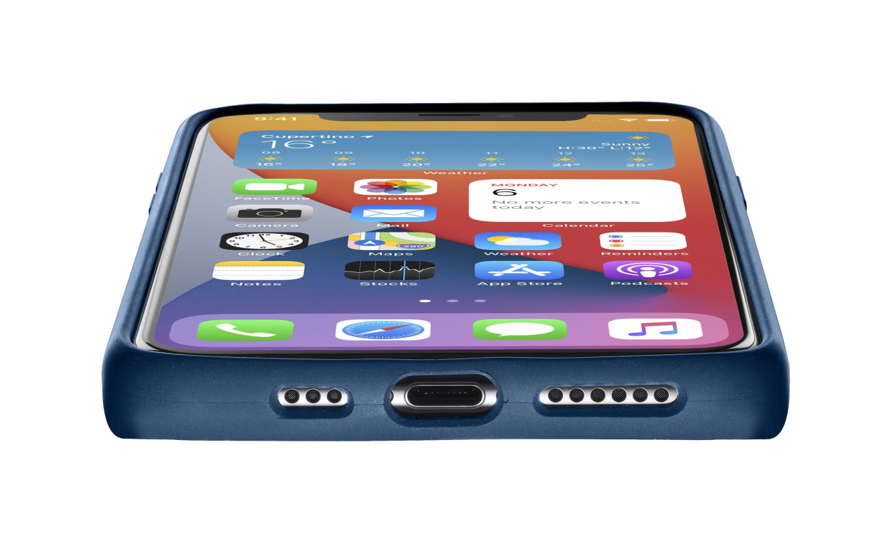 Ochranný silikonový kryt Cellularline Sensation pro Apple iPhone 12 Pro Max, navy blue