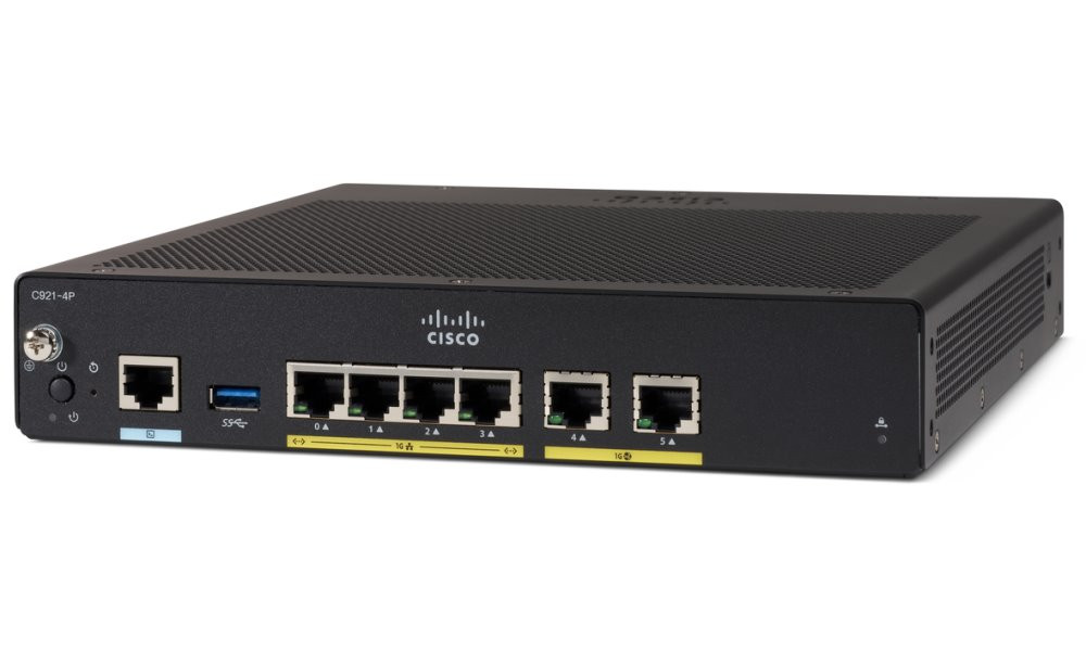 Cisco C921-4P Router Gigabit Ethernet security router with internal power supply