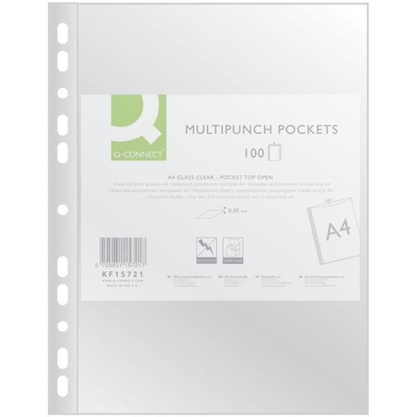 Euroobaly U Q-Connect - A4, lesklé, 50 mic, 100 ks