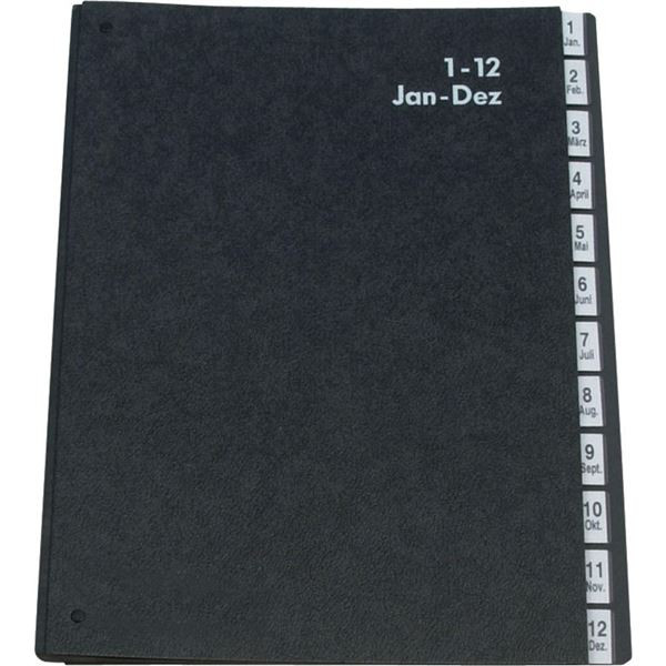 Třídicí kniha Q-Connect, A4, 1-12, černá