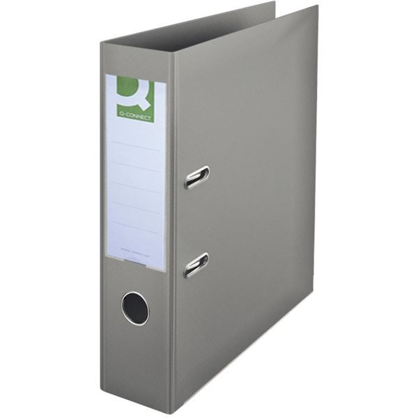 Pák.pořadač Q-Connect - A4, celoplast, 7,5 cm,šedý