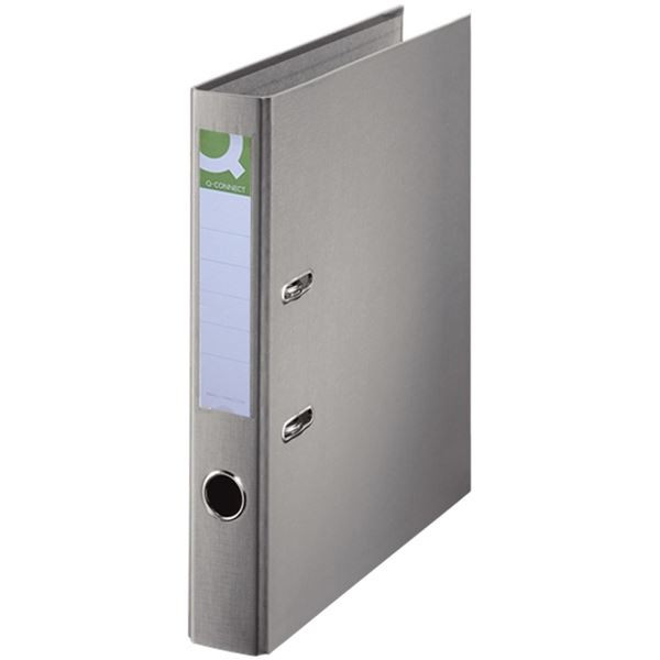 Pák.pořadač Q-Connect - A4, poloplastový, 5cm,šedý
