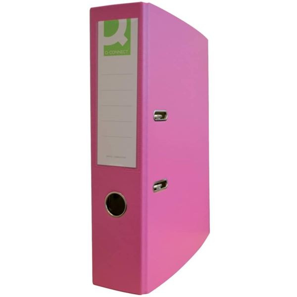 Pák.pořadač Q-C - A4, poloplast, 7,5 cm, růžový