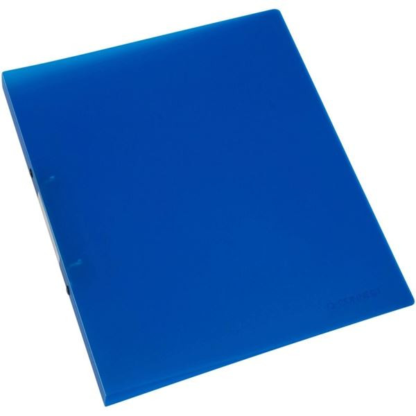 2krouž.pořadač Q-C - A4, 2,4 cm, modrý, transpar.