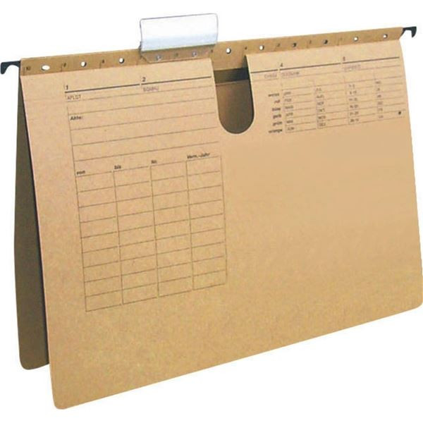 Závěsný rychlovazač Q-Connect - přír. hnědý, 25 ks