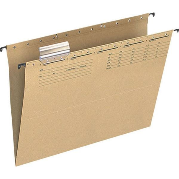 Závěsné desky Q-Connect, otevřené strany, přírodní