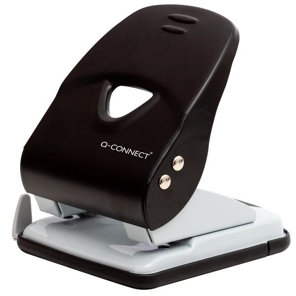 Děrovačka Q-Connect, 40 listů, černá