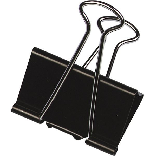 Kovové klipy Q-Connect, 19 mm, černé, 10 ks