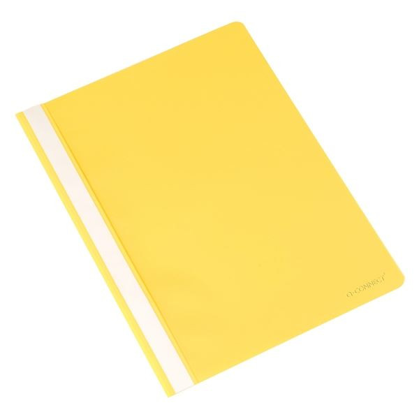 Plastové rychlovazače Q-Connect - A4, žluté, 25 ks