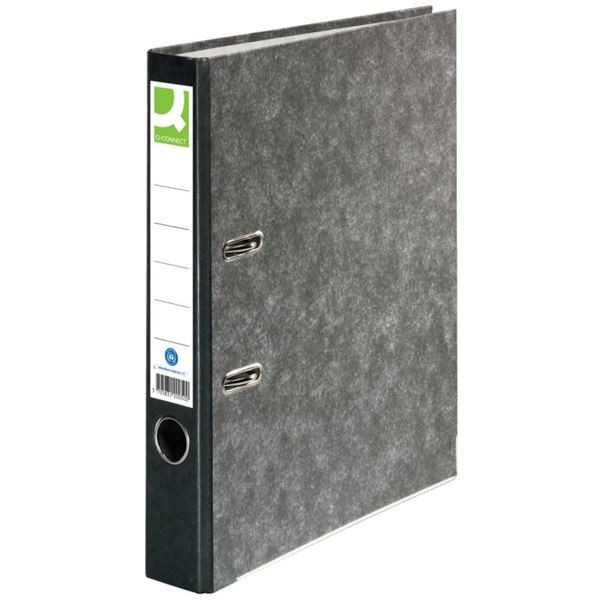 Pák.pořadač Q-C - A4, karton, 5, mramor, černý, ks