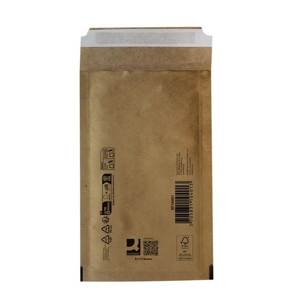 Bubl.obálky Q-C - B/2, 140 x 225 mm, hnědé, 10 ks