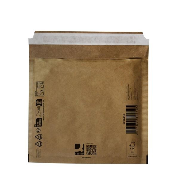 Bubl.obálky Q-C - na CD, 200 x 175 mm, hnědé 10 ks