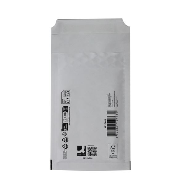 Bubl.obálky Q-C - B/2, 140 x 225 mm, bílé, 200 ks