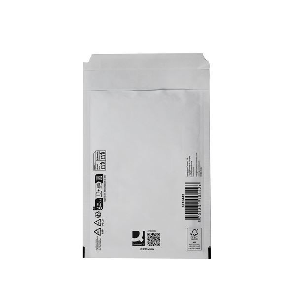 Bubl.obálky Q-C - C/3, 140 x 225 mm, bílé, 100 ks