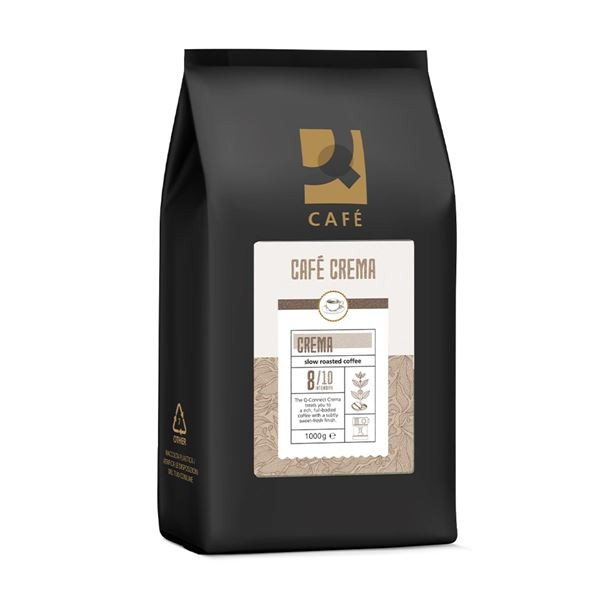 Zrnková káva Q-Café Crema, 1 kg