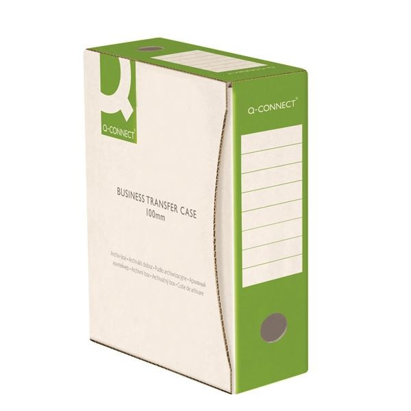 Archivační krabice Q-Connect,A4, bílozelená, 10 cm