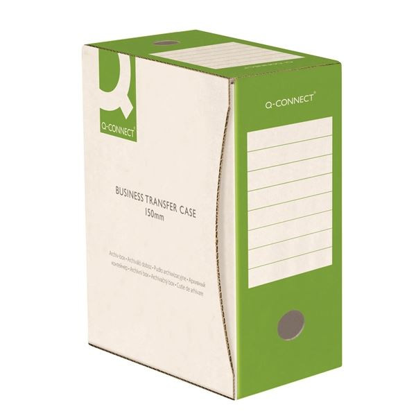 Archivační krabice Q-Connect,A4, bílozelená, 15 cm