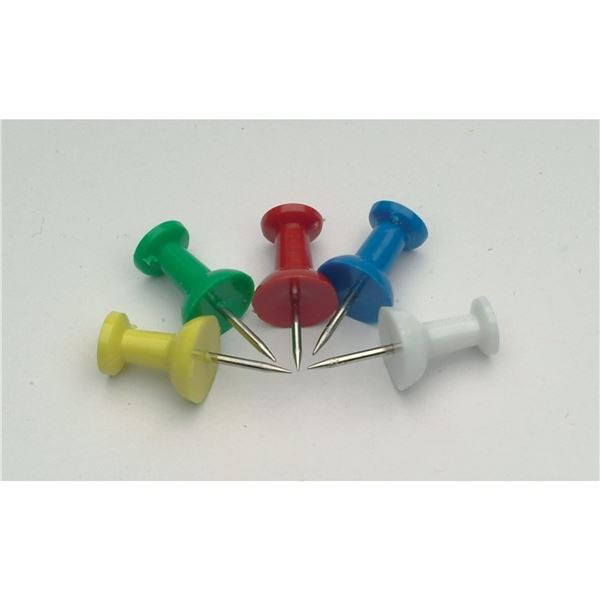 Připínáčky Q-Connect, váleček, mix barev, 25 ks